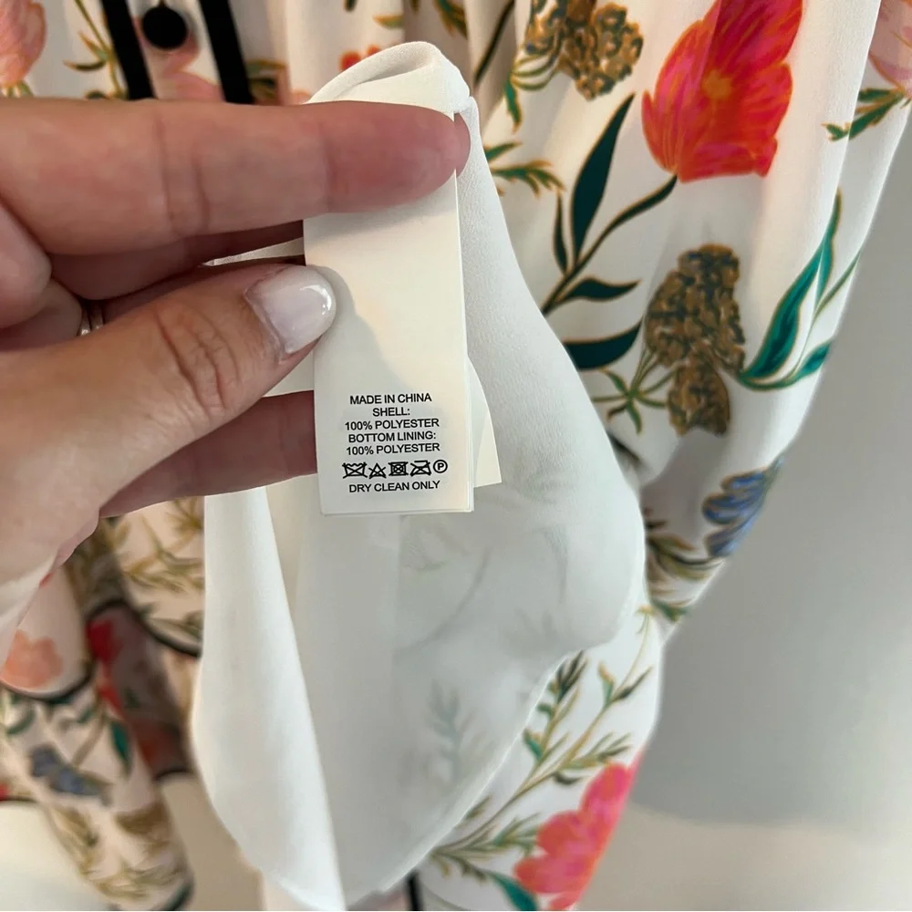 KATE SPADE- Picnic Perfect Blossom Fluid Shirtdress Spring Floral Preppy Church - Picture 9 of 10
